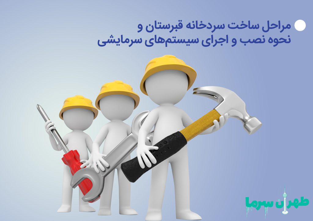 مراحل ساخت سردخانه قبرستان و نحوه نصب و اجرای سیستم‌های سرمایشی