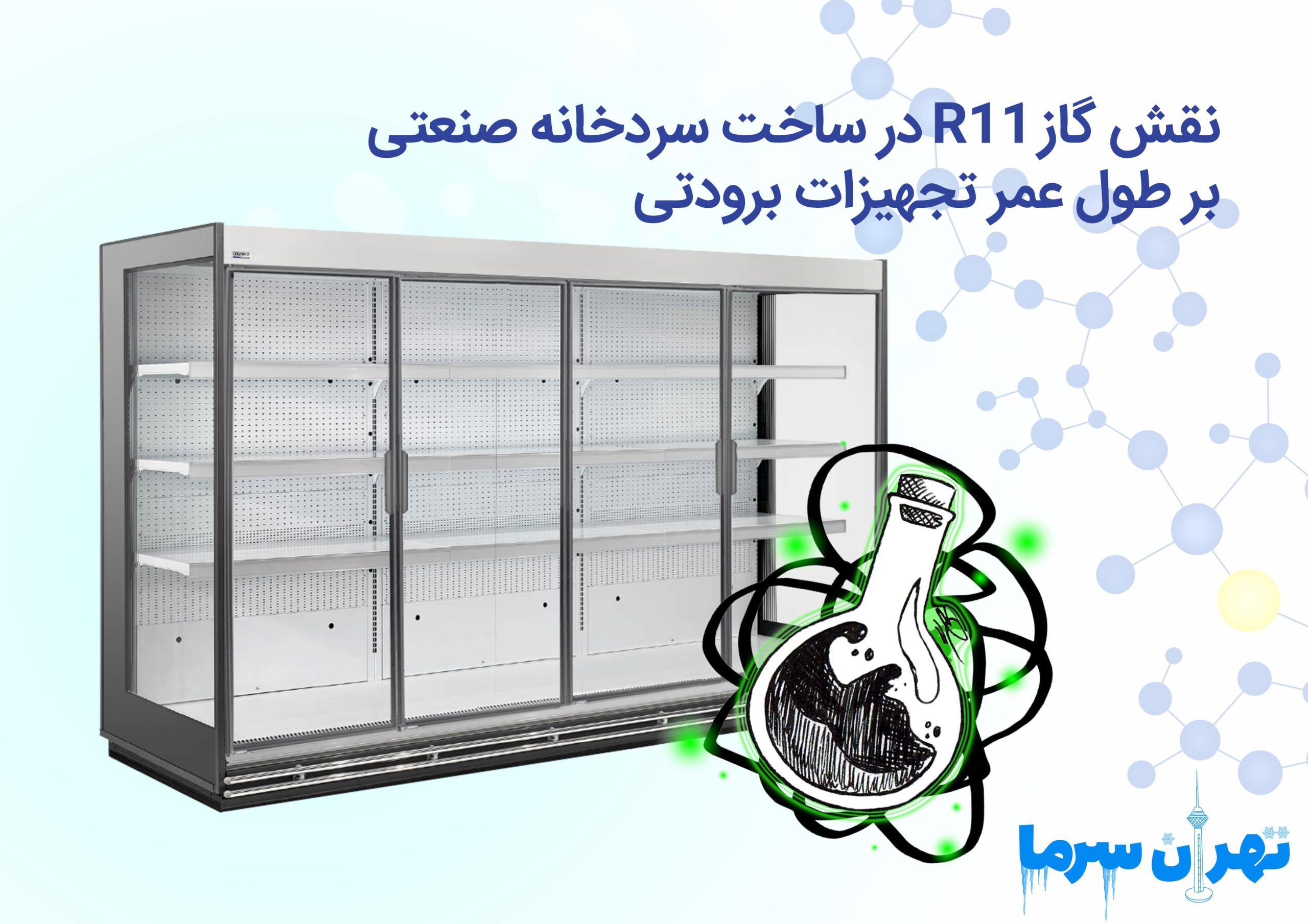 نقش گاز R11 در ساخت سردخانه صنعتی بر طول عمر تجهیزات برودتی