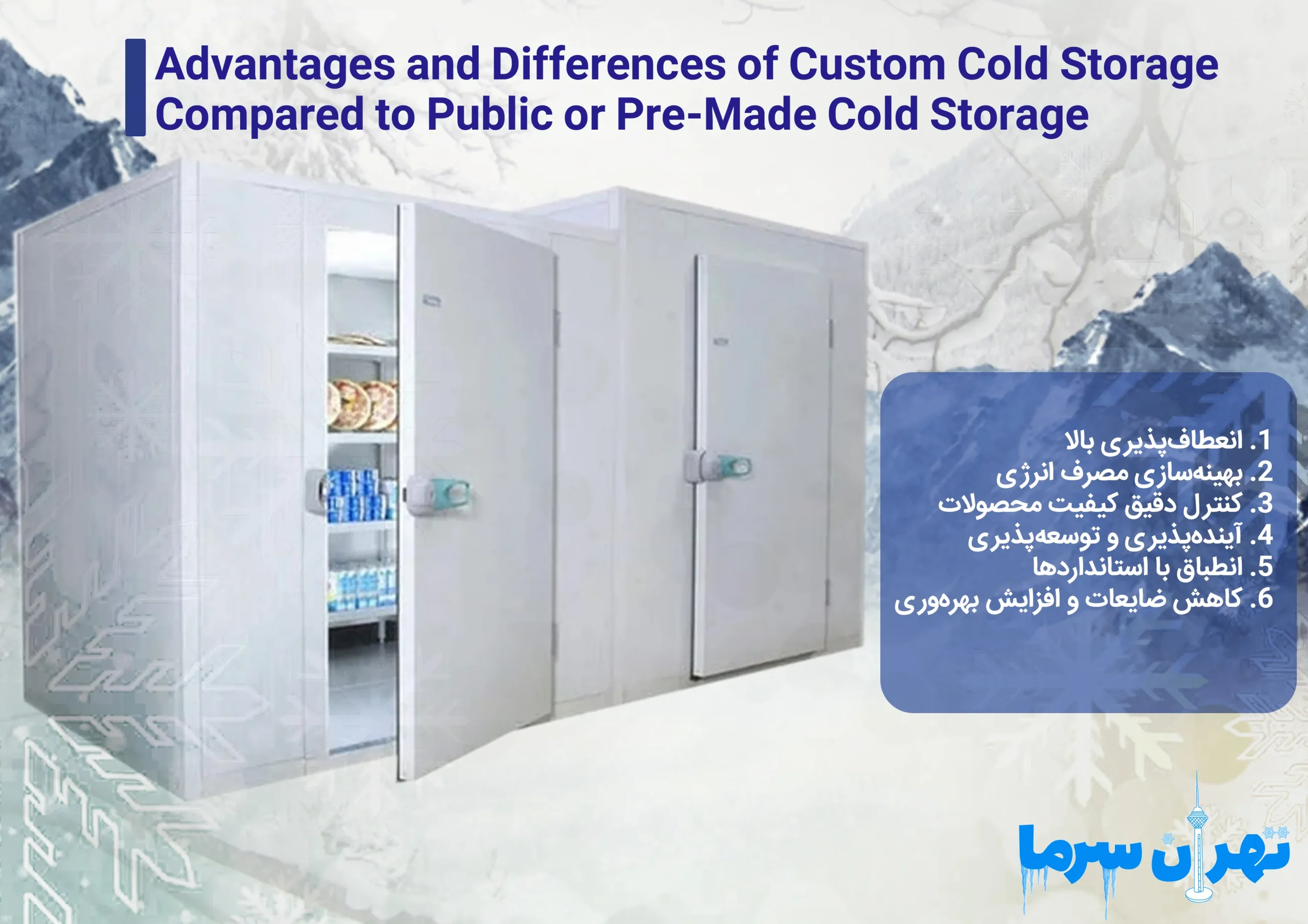 Custom cold storage construction in Tehran
